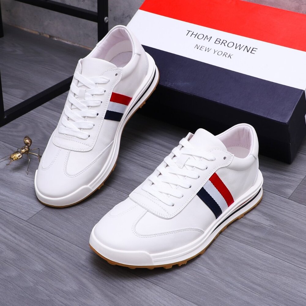 Thom Browne Men's Classic White Casual Loafers